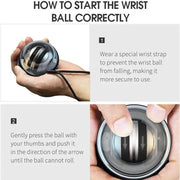 Led Wrist Ball Trainer Relax Gyroscope Ball Muscle Power Ball Gyro Arm Exerciser V528-WRISTBALL-194561