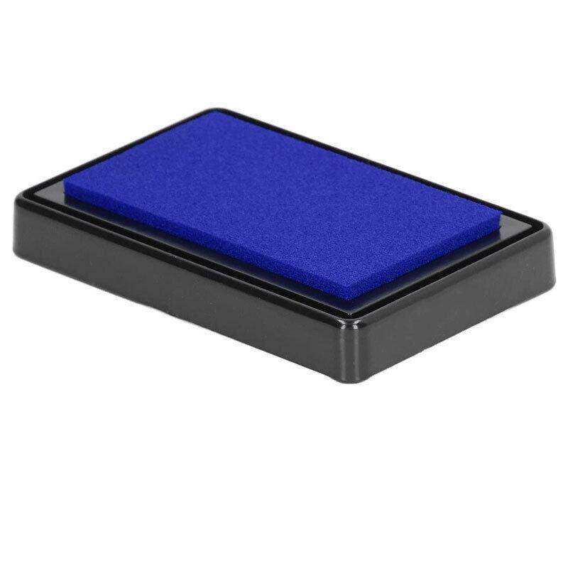 Stamp Ink Pad Rectangular 63x95mm for Rubber Stamps Office Fingerprint Stamping - Blue V528-WZ-130BSTAMP-BLUE-554780
