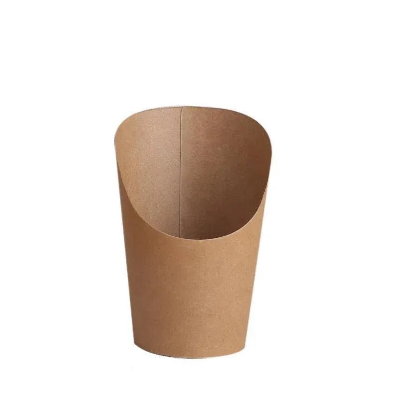 French Fries Holder Kraft Paper Cups Holder Disposable Paper Cups - 14OZ V528-XJ00023-14-250PCS-79574