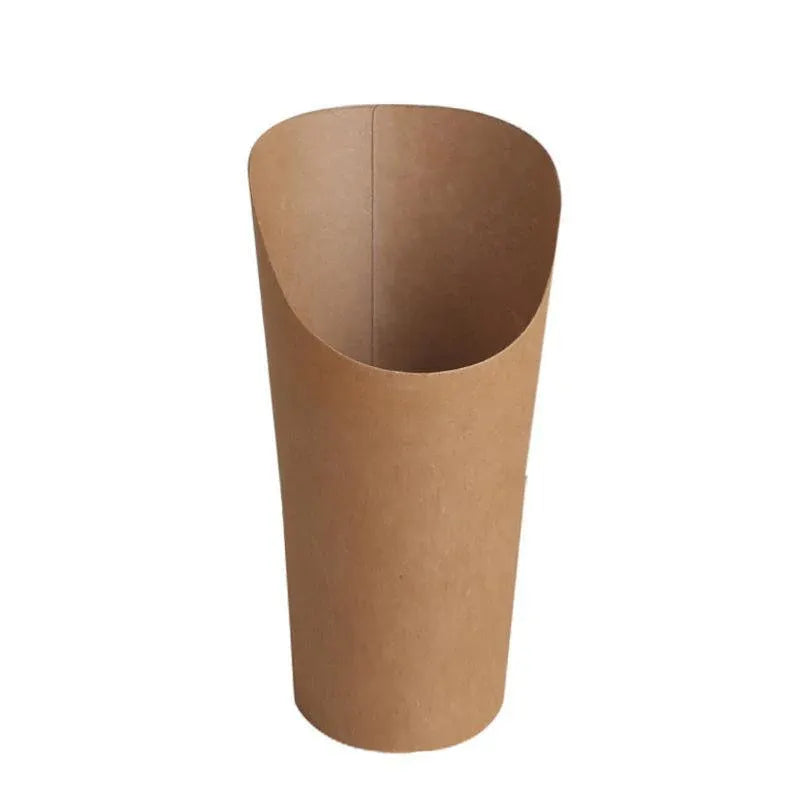 French Fries Holder Kraft Paper Cups Holder Disposable Paper Cups - 22OZ V528-XJ00025-22-250PCS-56504