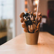 French Fries Holder Kraft Paper Cups Holder Disposable Paper Cups - 32OZ V528-XJ00027-32-250PCS-13034