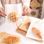 500PCS Transparent Food Greaseproof Bag Sandwich Donut Bread Packaging Pouch - Cowhide 21X25CM V528-XJ00041-COWHIDE-21X25-500PCS-74505