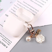 Womens Cute Key Rings Shell Heart Pearl Shape Keychain Charm Bag Hanger Pendants - C V528-XJ00095-Q294-3-39227