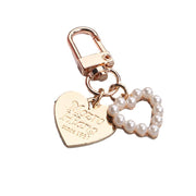 Womens Cute Key Rings Shell Heart Pearl Shape Keychain Charm Bag Hanger Pendants - C V528-XJ00095-Q294-3-39227