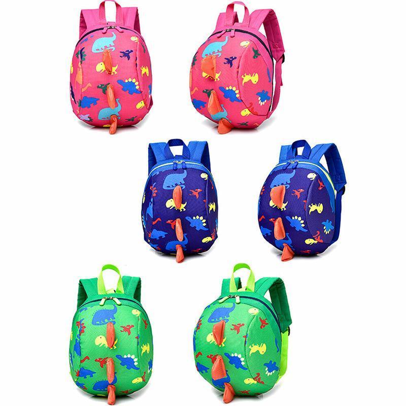 Kids Safety Harness Backpack Toddler Leash Dinosaur Bag Child Anti Lost - pink V528-XJ00375-PINK-19963
