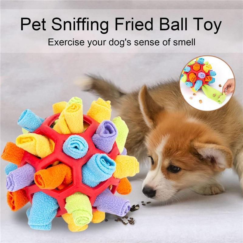 Snuffle Ball Dog Toy for Treat Dispensing and Nose Work Training Soft Washable Feeder V528-XJ00469-191148
