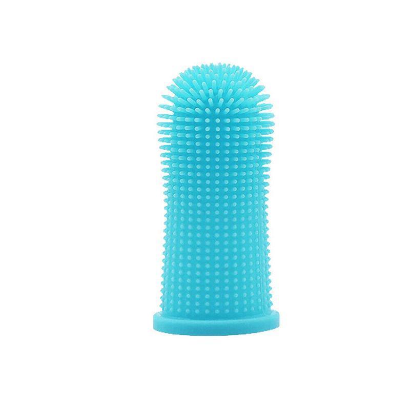 Premium Oral Care Dog Cat Toothbrush Finger Toothbrush Finger Silicone - Yellow V528-XJ00471-YELLOW-1PCS-573528
