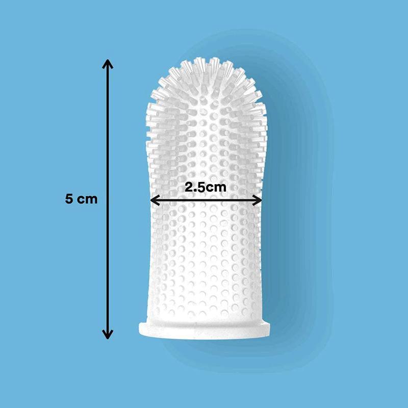 Premium Oral Care Dog Cat Toothbrush Finger Toothbrush Finger Silicone - White V528-XJ00480-WHITE-1PCS-876077