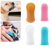 Premium Oral Care Dog Cat Toothbrush Finger Toothbrush Finger Silicone - White V528-XJ00480-WHITE-1PCS-876077