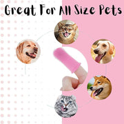 Premium Oral Care Dog Cat Toothbrush Finger Toothbrush Finger Silicone - White V528-XJ00480-WHITE-1PCS-876077