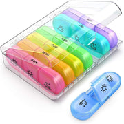 7 Day Medicine Organizer Pill Box Tablet Daily Case Weekly Dispenser Container - Colourful V528-XJ00484-COLORFUL-584193
