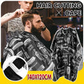 Hair Cutting Cape Soft Polyester Salon Apron for Home and Professional Use V528-XJ00489-BLACK-400686