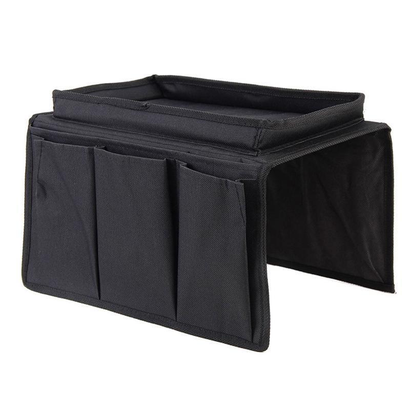 6 Pocket Couch Organizer Remote Storage Holder Sofa Chair Arm Control Rest bag V528-XJ00512-BLACK-396744