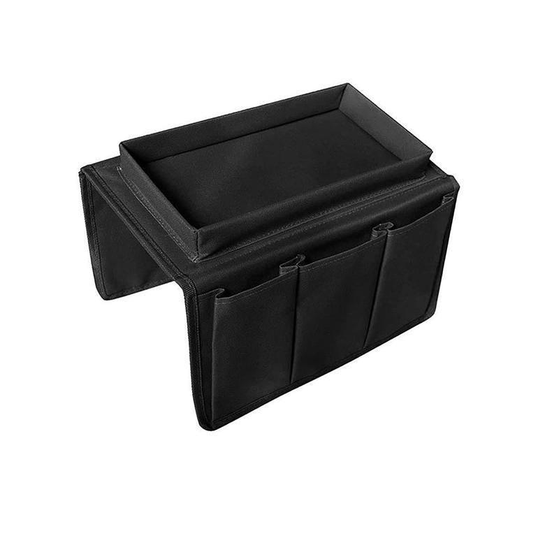 6 Pocket Couch Organizer Remote Storage Holder Sofa Chair Arm Control Rest bag V528-XJ00512-BLACK-396744