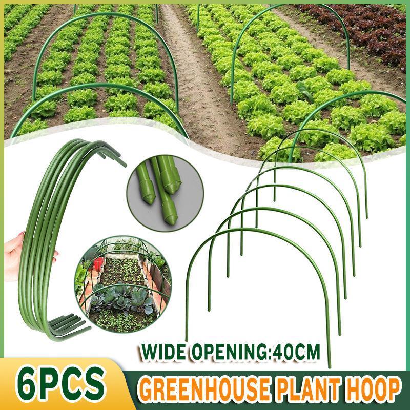 6PCS Greenhouse Plant Hoops Garden Tunnel Support for Row Covers and Netting V528-XJ00515-6PCS-553417