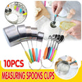 10 Piece Stainless Steel Measuring Cups and Spoons Set for Baking and Cooking V528-XJ00516-10PCS-339667