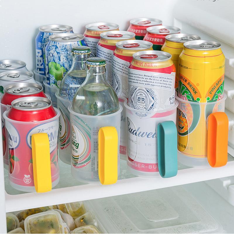 Beer Soda Can Storage Holder Kitchen Fridge Space Saver Rack Organizer 1-3PCS - Yellow V528-XJ00520-YELLOW-301244