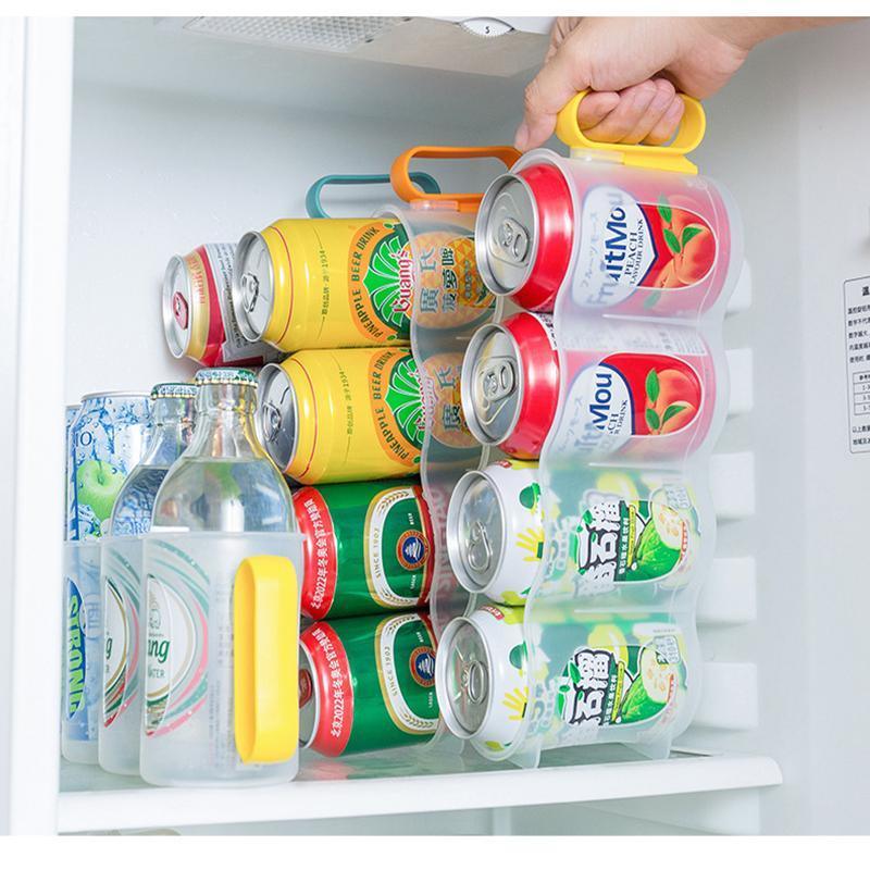 Beer Soda Can Storage Holder Kitchen Fridge Space Saver Rack Organizer 1-3PCS - Orange V528-XJ00521-ORANGE-353077