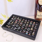 100 Slot Jewelry Ring Earring Storage Box Display Organizer Case Tray Holder - 1PC V528-XJ00524-1PC-108908