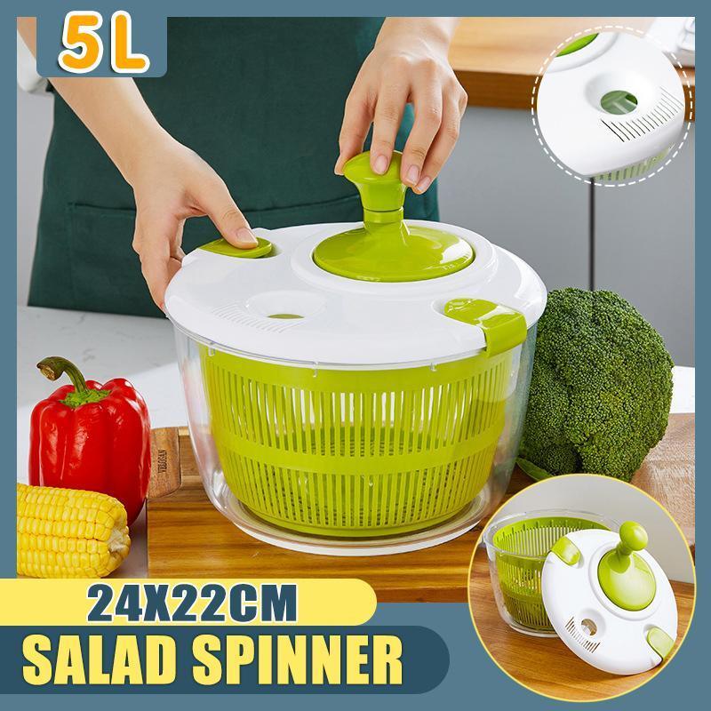 Salad Spinner Vegetable Lettuce Salad Leaves Washer Dryer Serving Bowl Container V528-XJ00526-945992