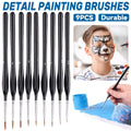 9PCS Fine Detail Paint Brush Set for Watercolour Gouache Acrylic Miniature Art V528-XJ00527-9PCS-820700