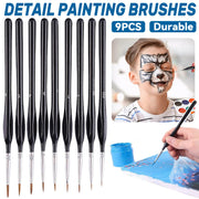 9PCS Fine Detail Paint Brush Set for Watercolour Gouache Acrylic Miniature Art V528-XJ00527-9PCS-820700