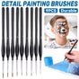 9PCS Fine Detail Paint Brush Set for Watercolour Gouache Acrylic Miniature Art V528-XJ00527-9PCS-820700