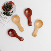5PCS Mini Wooden Spoons Natural Wood Spice Condiment Dessert Scoops - Beige V528-XJ00557-BEIGE-5PCS-203775