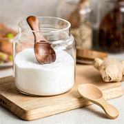 5PCS Mini Wooden Spoons Natural Wood Spice Condiment Dessert Scoops - Beige V528-XJ00557-BEIGE-5PCS-203775