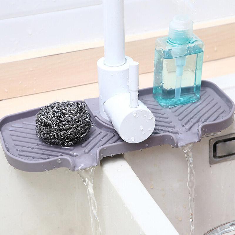 Kitchen Faucet Storage Rack Holder Soap Sponges Caddy Organizer Sink Basket Rack - Black V528-XJ00564-BLACK-628760