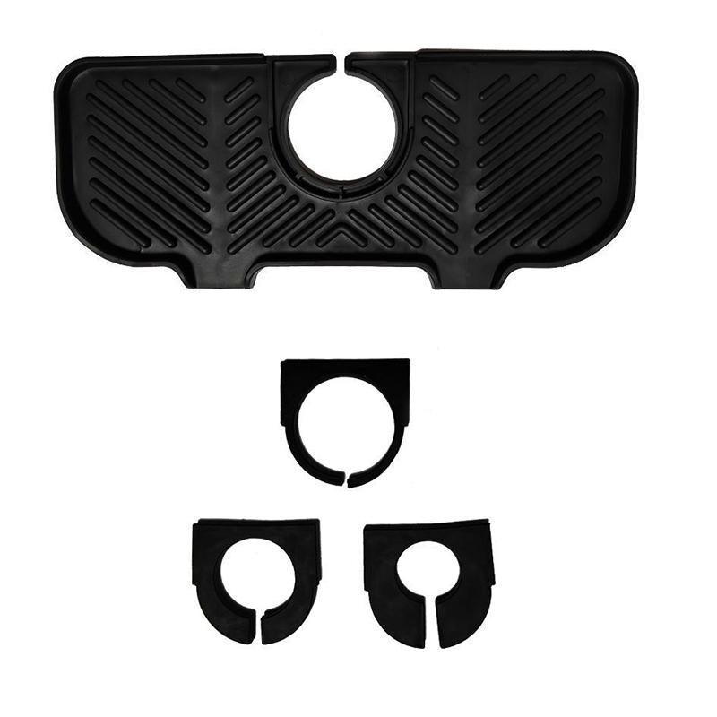 Kitchen Faucet Storage Rack Holder Soap Sponges Caddy Organizer Sink Basket Rack - Black V528-XJ00564-BLACK-628760