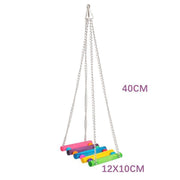 5PCS Hanging Parrot Toys Set with Swings and Ladders for Budgies Cockatiels Cages V528-XJ00572-5PCS-782556