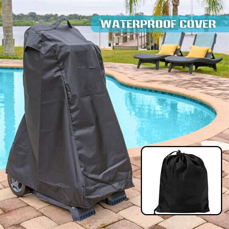Waterproof Pool Cleaner Cover 420D Oxford Protective Dust Cover with Storage Bag V528-XJ00579-BLACK-487729