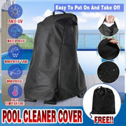 Waterproof Pool Cleaner Cover 420D Oxford Protective Dust Cover with Storage Bag V528-XJ00579-BLACK-487729