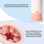 Pet Foot Wash Cup Automatic No-Rub Paw Cleaner Cat Dog Paw Washing Cup Clean - Green V528-XJB-GREEN-L-661986