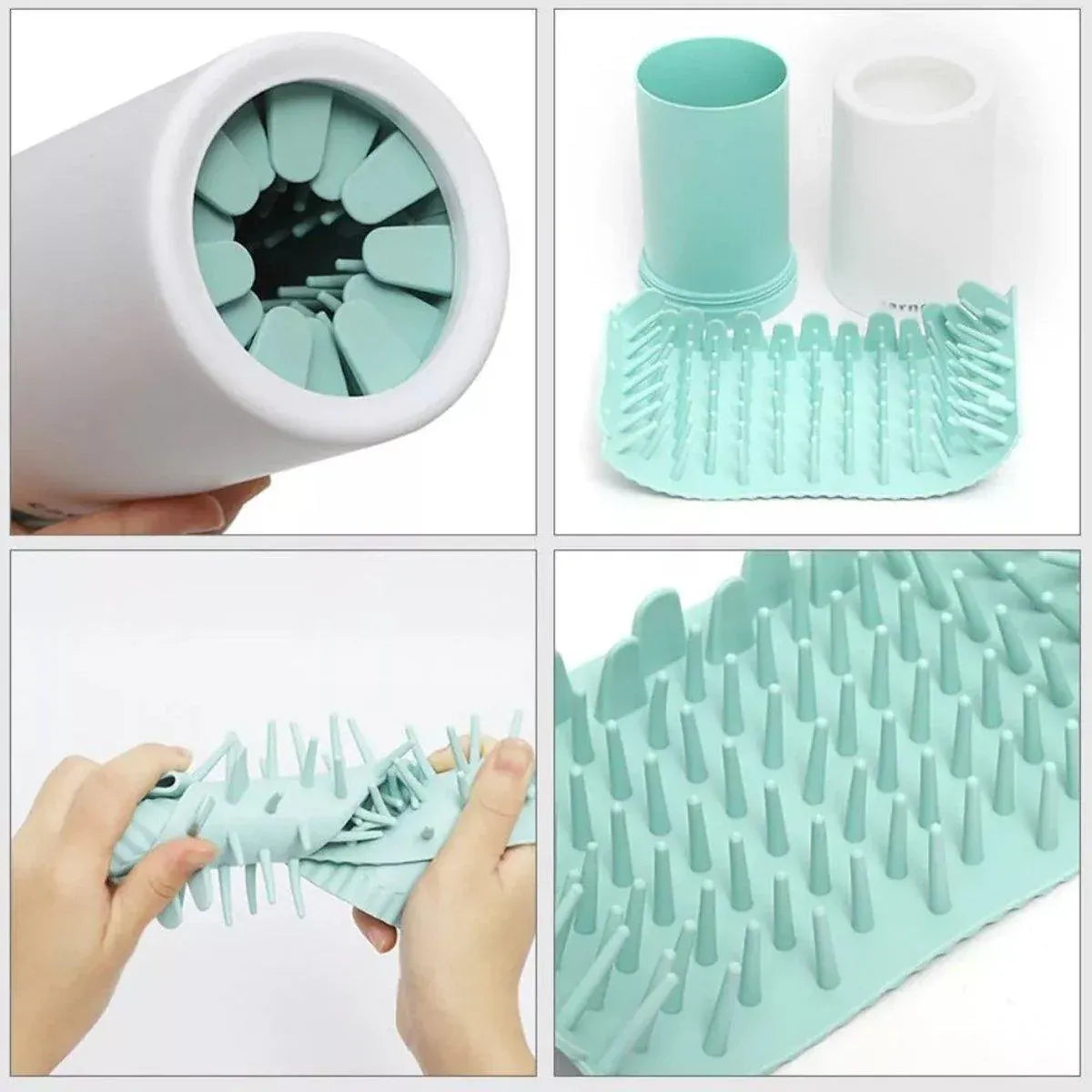 Pet Foot Wash Cup Automatic No-Rub Paw Cleaner Cat Dog Paw Washing Cup Clean - Green V528-XJB-GREEN-L-661986