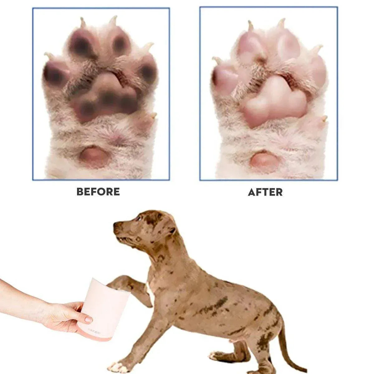 Pet Foot Wash Cup Automatic No-Rub Paw Cleaner Cat Dog Paw Washing Cup Clean - Green V528-XJB-GREEN-L-661986