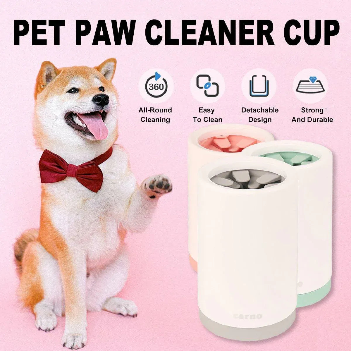 Pet Foot Wash Cup Automatic No-Rub Paw Cleaner Cat Dog Paw Washing Cup Clean - Grey V528-XJB-GREY-L-650205