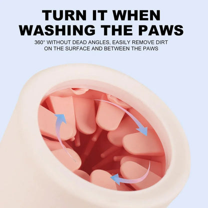 Pet Foot Wash Cup Automatic No-Rub Paw Cleaner Cat Dog Paw Washing Cup Clean - Grey V528-XJB-GREY-L-650205