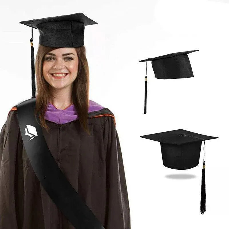 Mortarboard Graduation Hat Academic Cap Black Bachelor Master Chancellor Hat Au V528-XUESHIMAO-524887