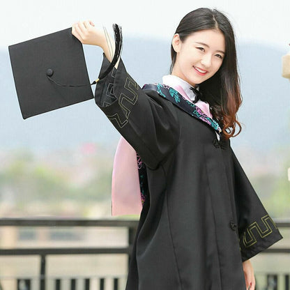 Mortarboard Graduation Hat Academic Cap Black Bachelor Master Chancellor Hat Au V528-XUESHIMAO-524887