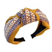 Women Lady Retro Boho Embroidery Cotton Wide Hair Headband Head Wrap Band hoop - Red V528-XY00114-RED-346185