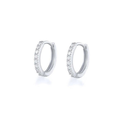 7sizes Hoop Earring Silver Zirconia Ear Huggie Hoop Cartilage Piercing Jewellery - Champagne-5mm V528-XY00299-E1331-616773