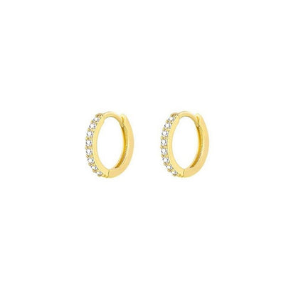 7sizes Hoop Earring Silver Zirconia Ear Huggie Hoop Cartilage Piercing Jewellery - Champagne-5mm V528-XY00299-E1331-616773