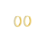 7sizes Hoop Earring Silver Zirconia Ear Huggie Hoop Cartilage Piercing Jewellery - Silver-7mm V528-XY00305-E1323-529472