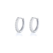 7sizes Hoop Earring Silver Zirconia Ear Huggie Hoop Cartilage Piercing Jewellery - Champagne-6mm V528-XY00306-E1332-708417