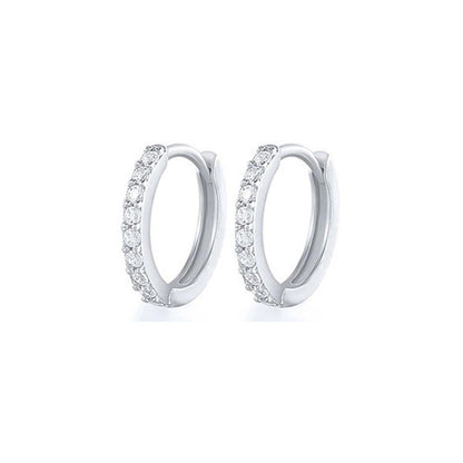 7sizes Hoop Earring Silver Zirconia Ear Huggie Hoop Cartilage Piercing Jewellery - Champagne-6mm V528-XY00306-E1332-708417