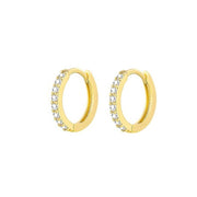 7sizes Hoop Earring Silver Zirconia Ear Huggie Hoop Cartilage Piercing Jewellery - Champagne-6mm V528-XY00306-E1332-708417