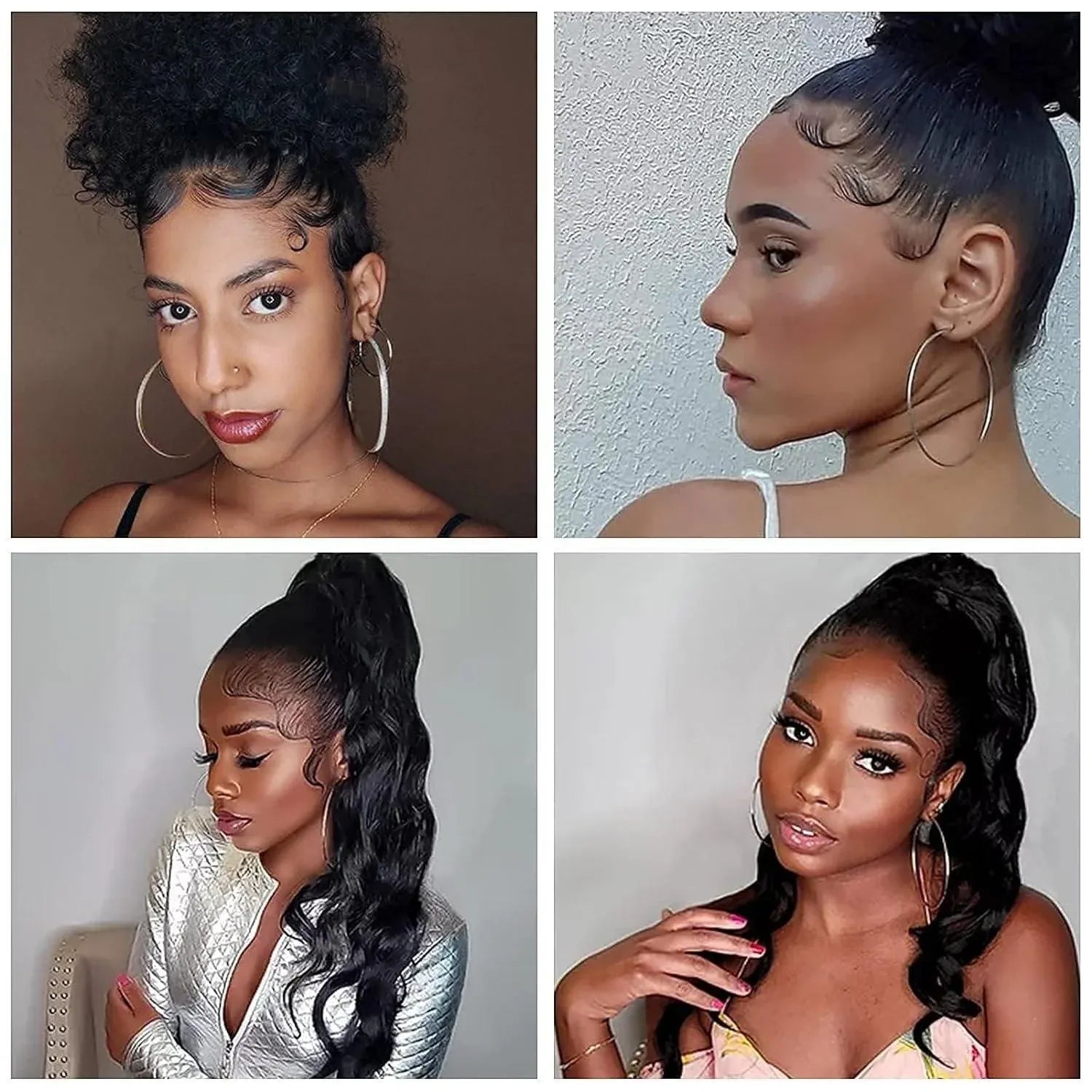 Hairline Edge Tattoo Stickers - Curly Fringe Decals for Women Styling - 4 V528-XY00402-LHKS04-916936