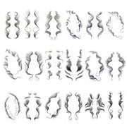 Hairline Edge Tattoo Stickers - Curly Fringe Decals for Women Styling - 9 V528-XY00403-LHKS09-121269